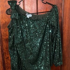 Sequin Green Top